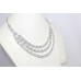 Necklace Earrings Set Zircon Stone Rhodium Plated Fashion Jewelry Handmade D536